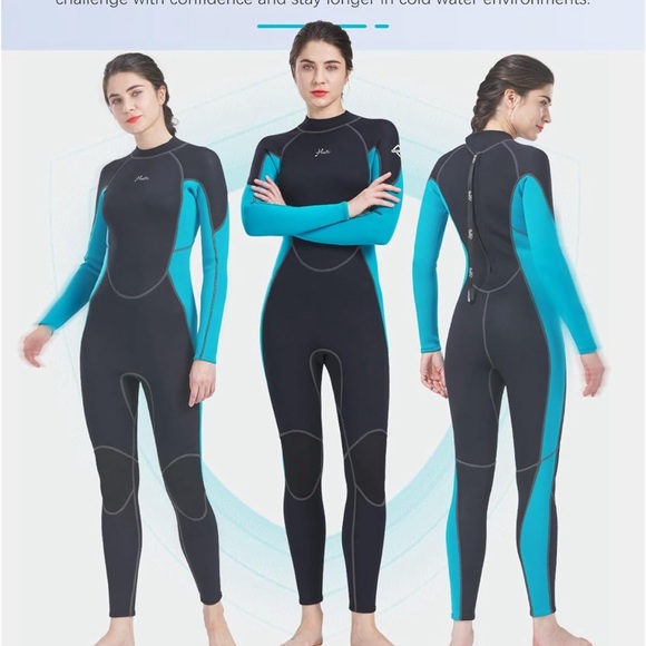 Hevto Women Wetsuit 3/2mm Neoprene Wet Suit Keep Warm in Cold Water - Picture 3 of 13